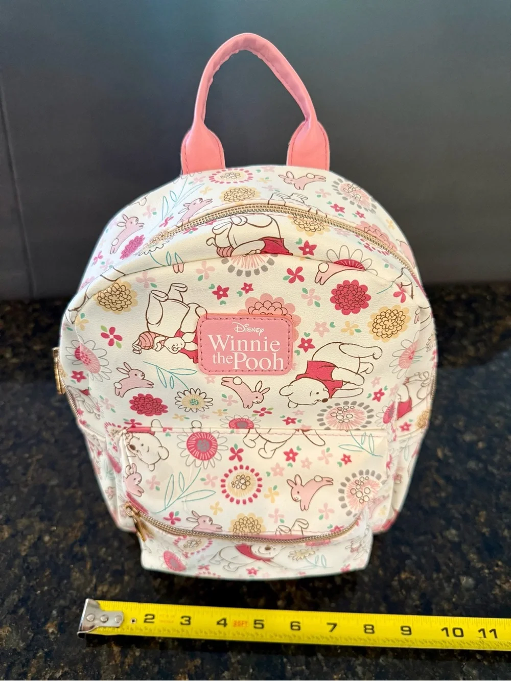 Disney Winnie the Pooh Kids Pink Floral Backpack